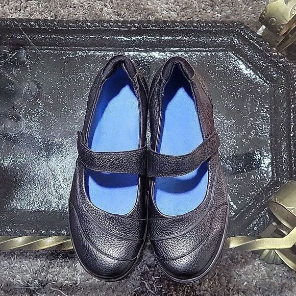 APEX SLIP RESISTANT  VELCRO STRAP ROUND TOE MARY JANE STYLE SHOE - Picture 3 of 15